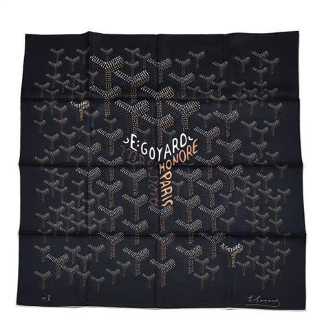 goyard inspired scarf|black goyardine scarf.